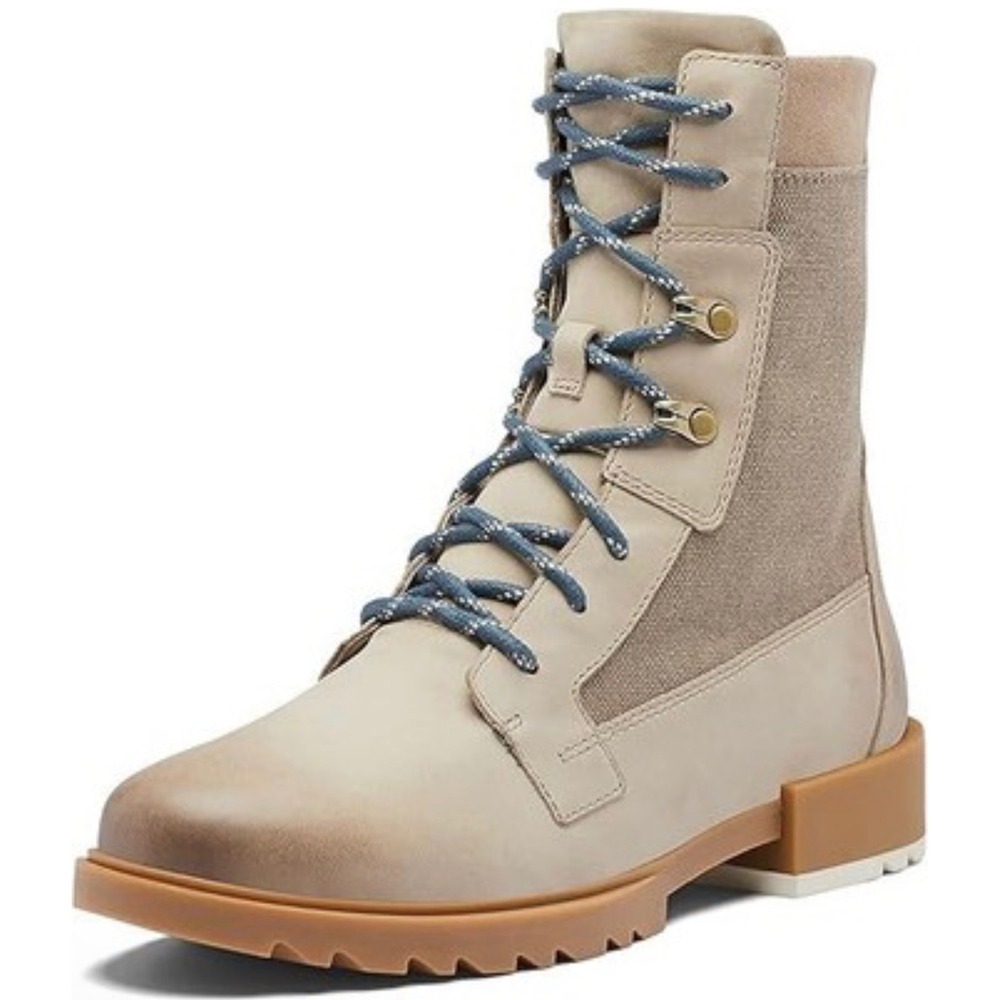 Sorel Emelie II Waterproof‎ Boots Tan Beige Leather NL4325-264 Womens 8.5